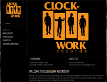 Tablet Screenshot of clockworkrecordsny.com